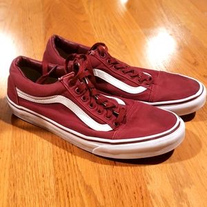 Vans Burgundy Mens shoes size 10